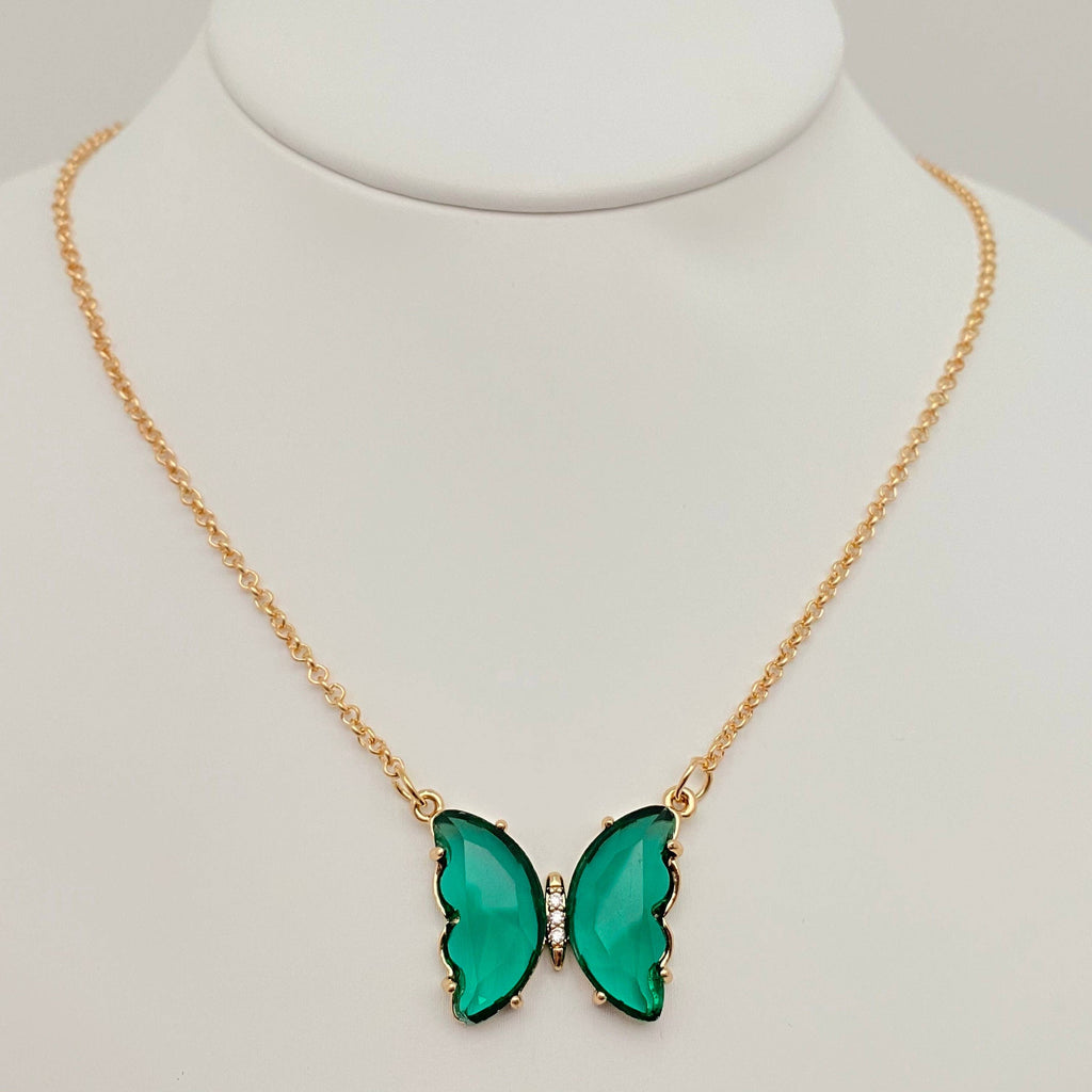 Radiant Faith Butterfly Pendant Necklace
