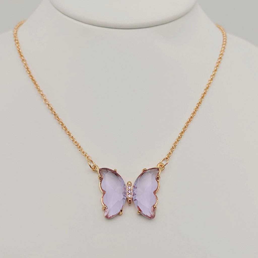 Radiant Faith Butterfly Pendant Necklace
