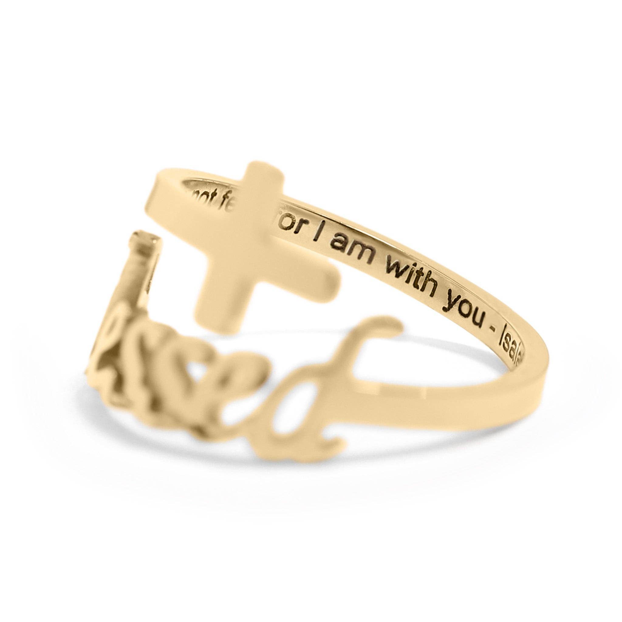 18K Gold PVD Adjustable "Blessed" Ring
