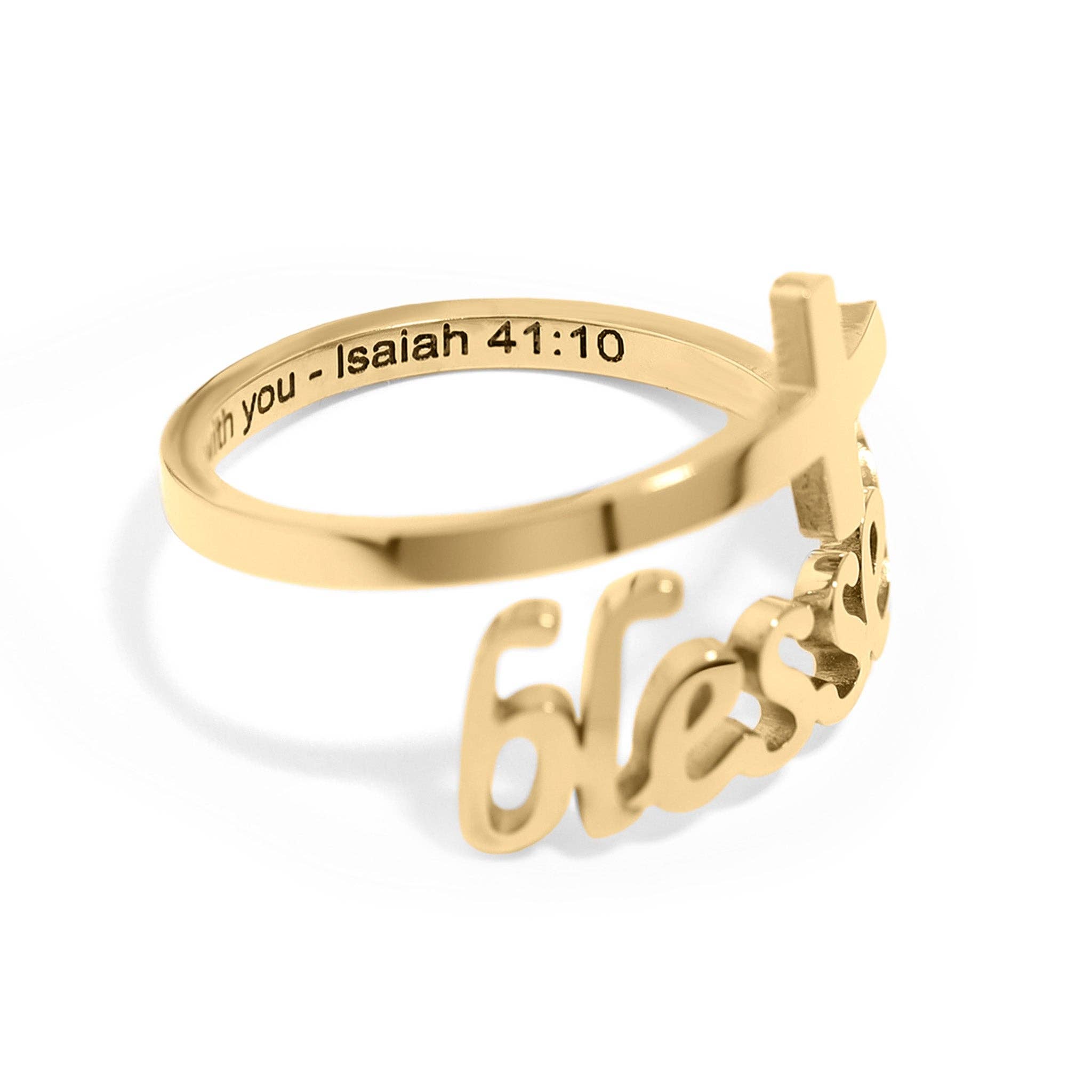 18K Gold PVD Adjustable "Blessed" Ring