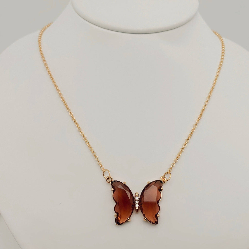 Radiant Faith Butterfly Pendant Necklace