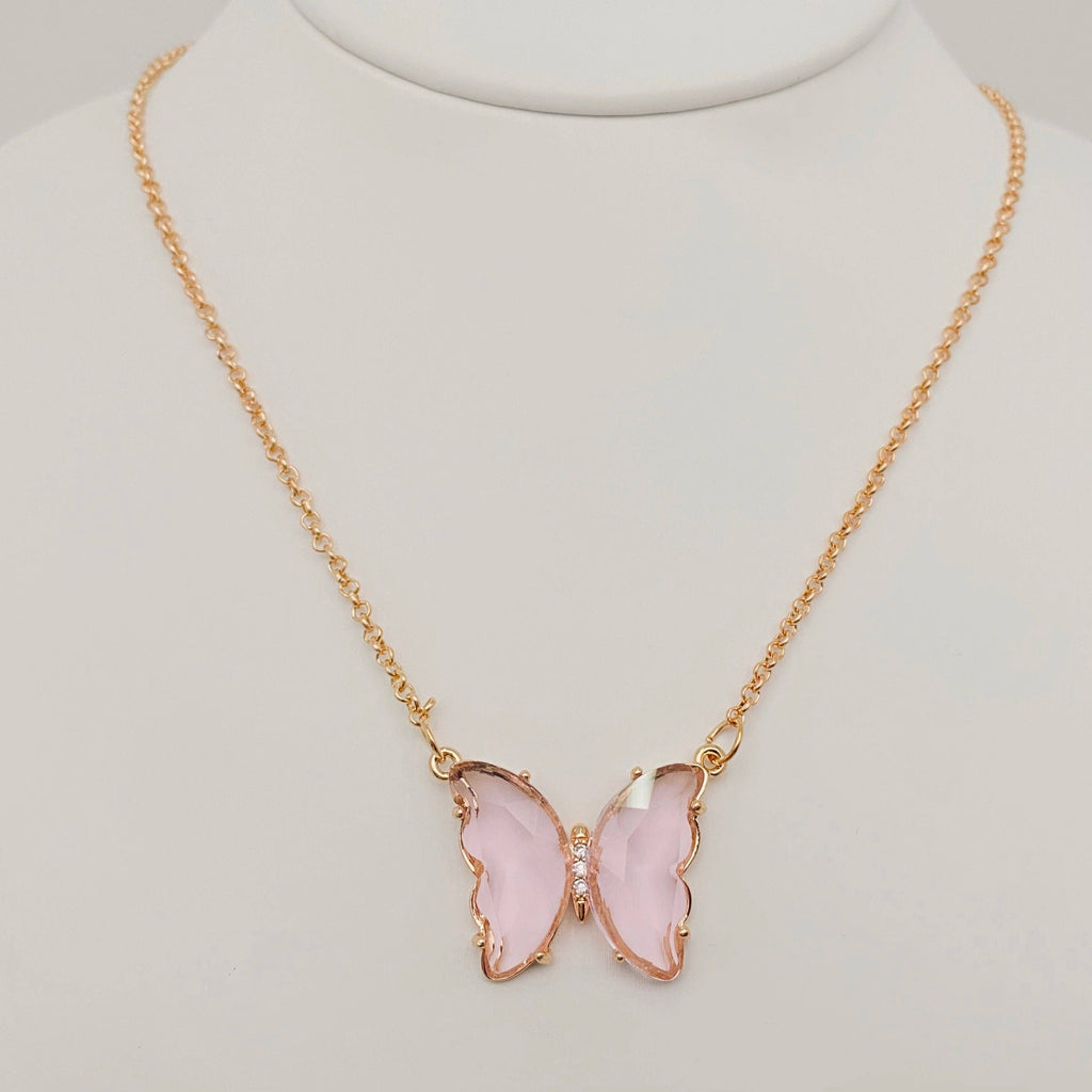 Radiant Faith Butterfly Pendant Necklace