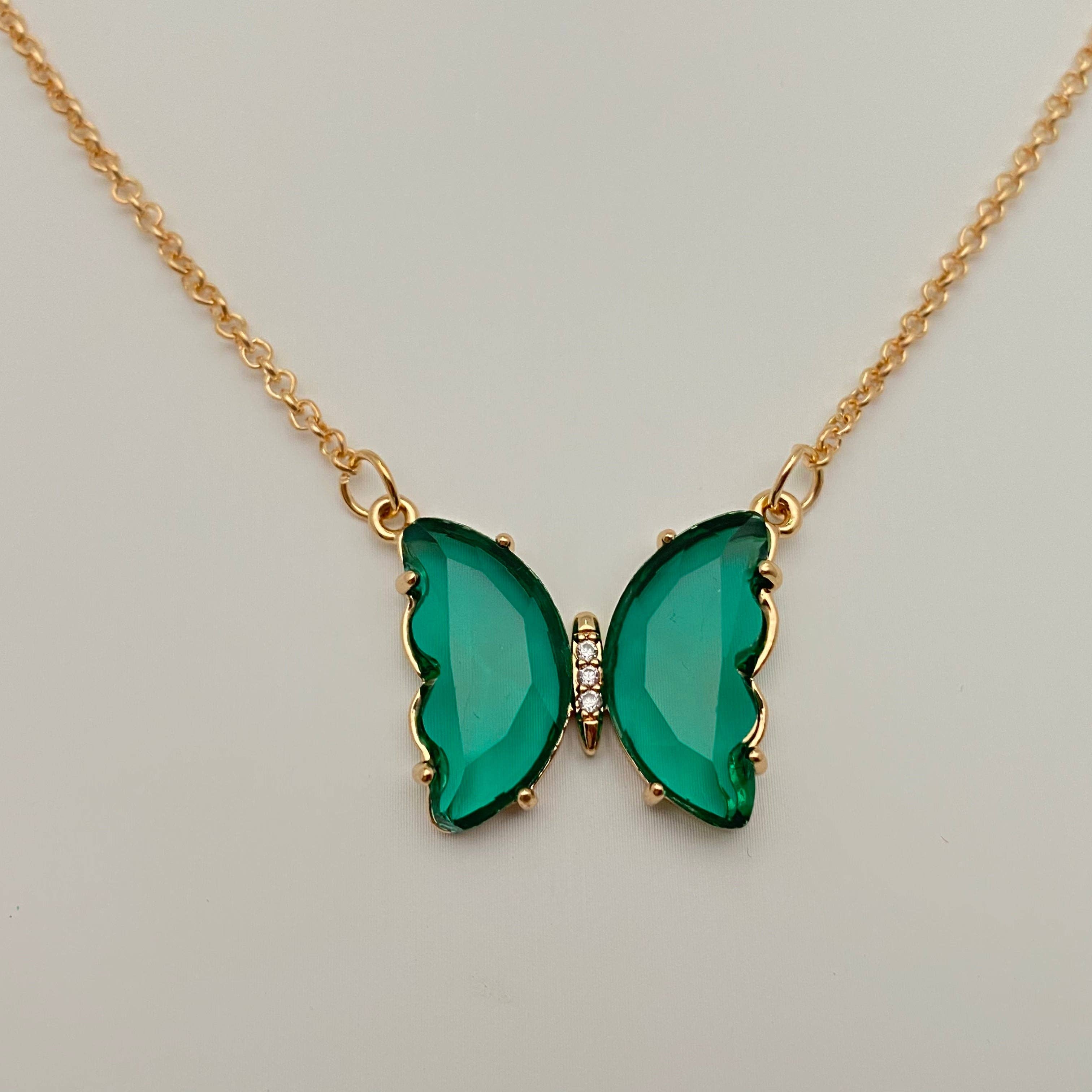 Radiant Faith Butterfly Pendant Necklace